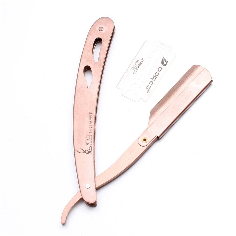Navaja de Afeitar Metalica Oro Rosa