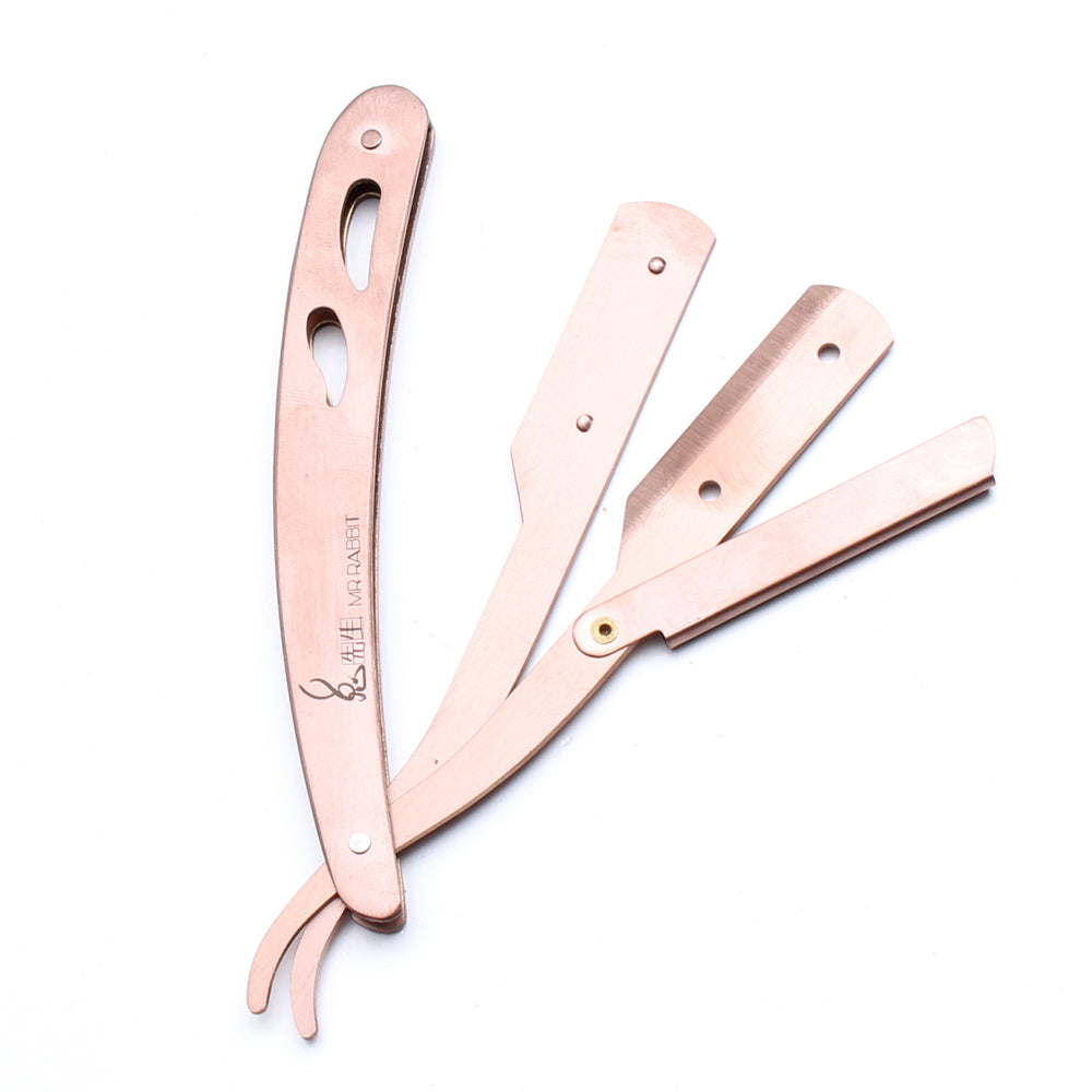 Navaja de Afeitar Metalica Oro Rosa