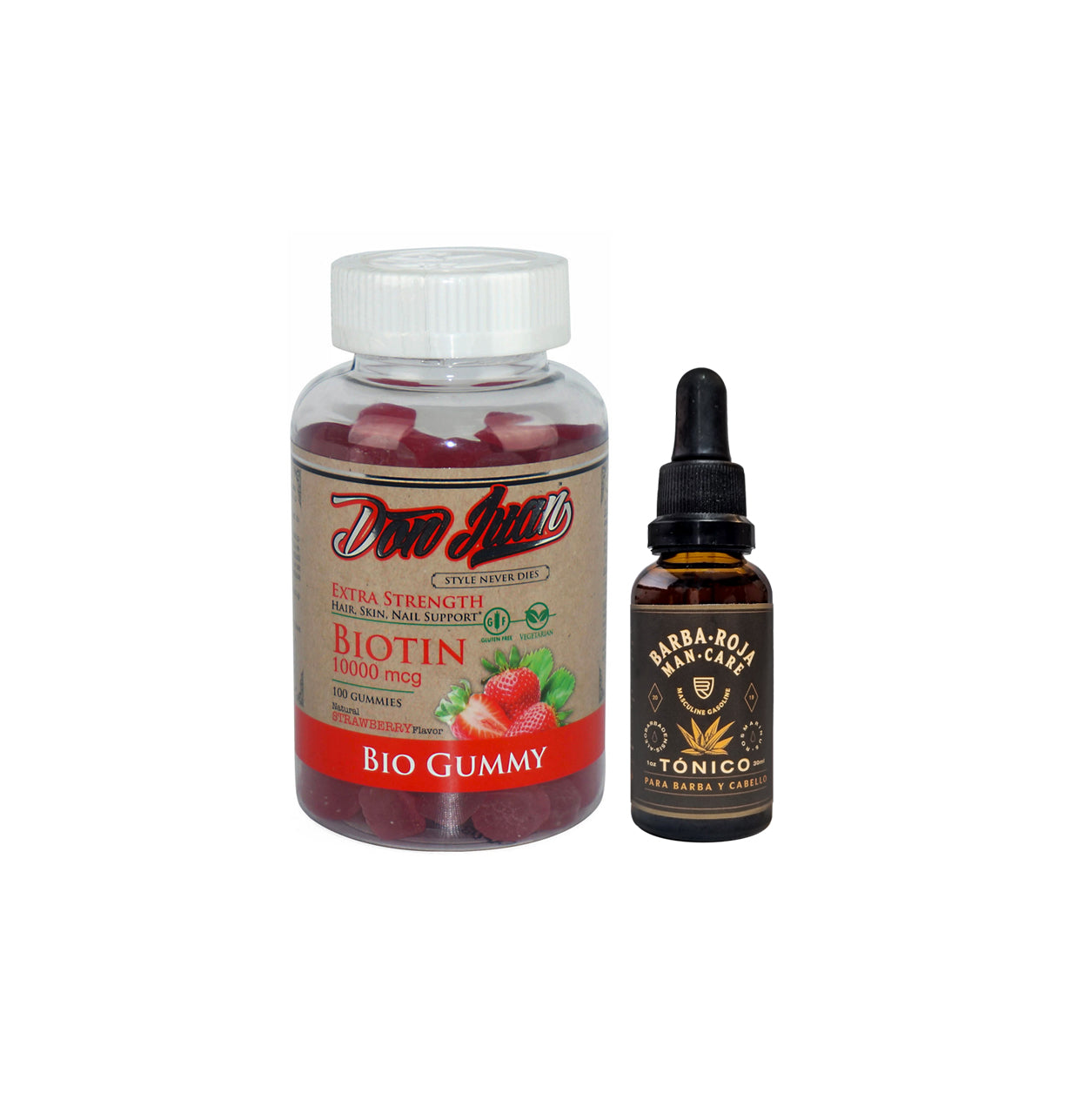KIT: 👉 Tónico Barba Roja+ Biotina Don Juan Pomade