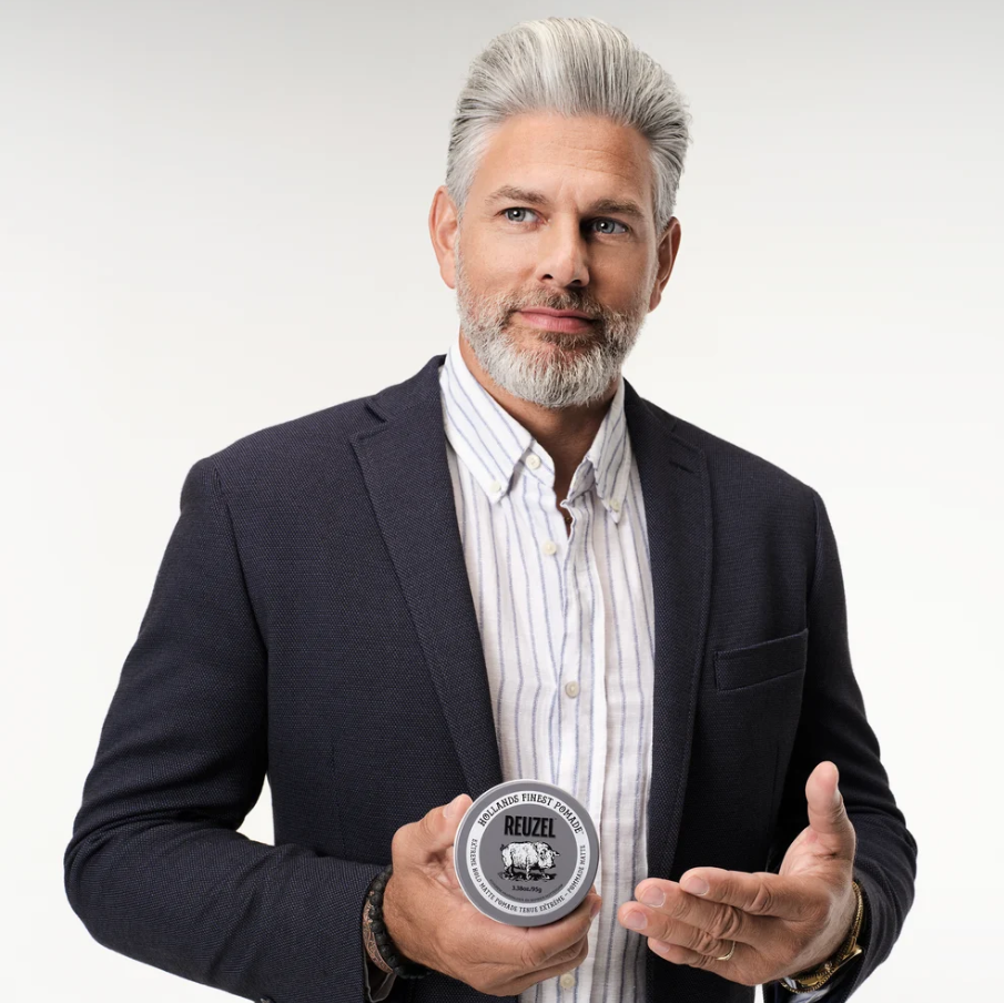 Cera Reuzel Gris para Cabello – Fijación Extrafuerte, Acabado Mate, Base Agua