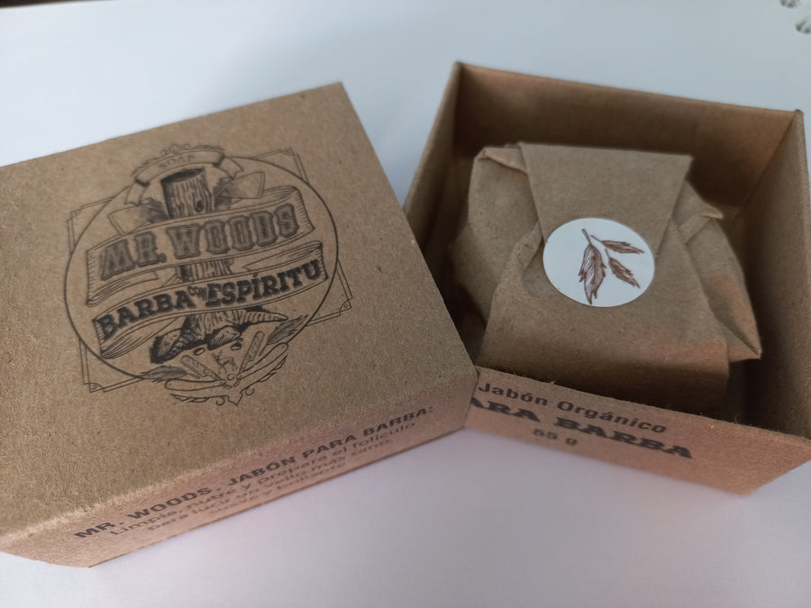 Jabón para Barba Mr Woods – Aceite de Oliva y Romero