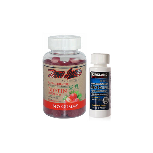KIT: 👉 Minoxidil Kirkland 5% + Biotina